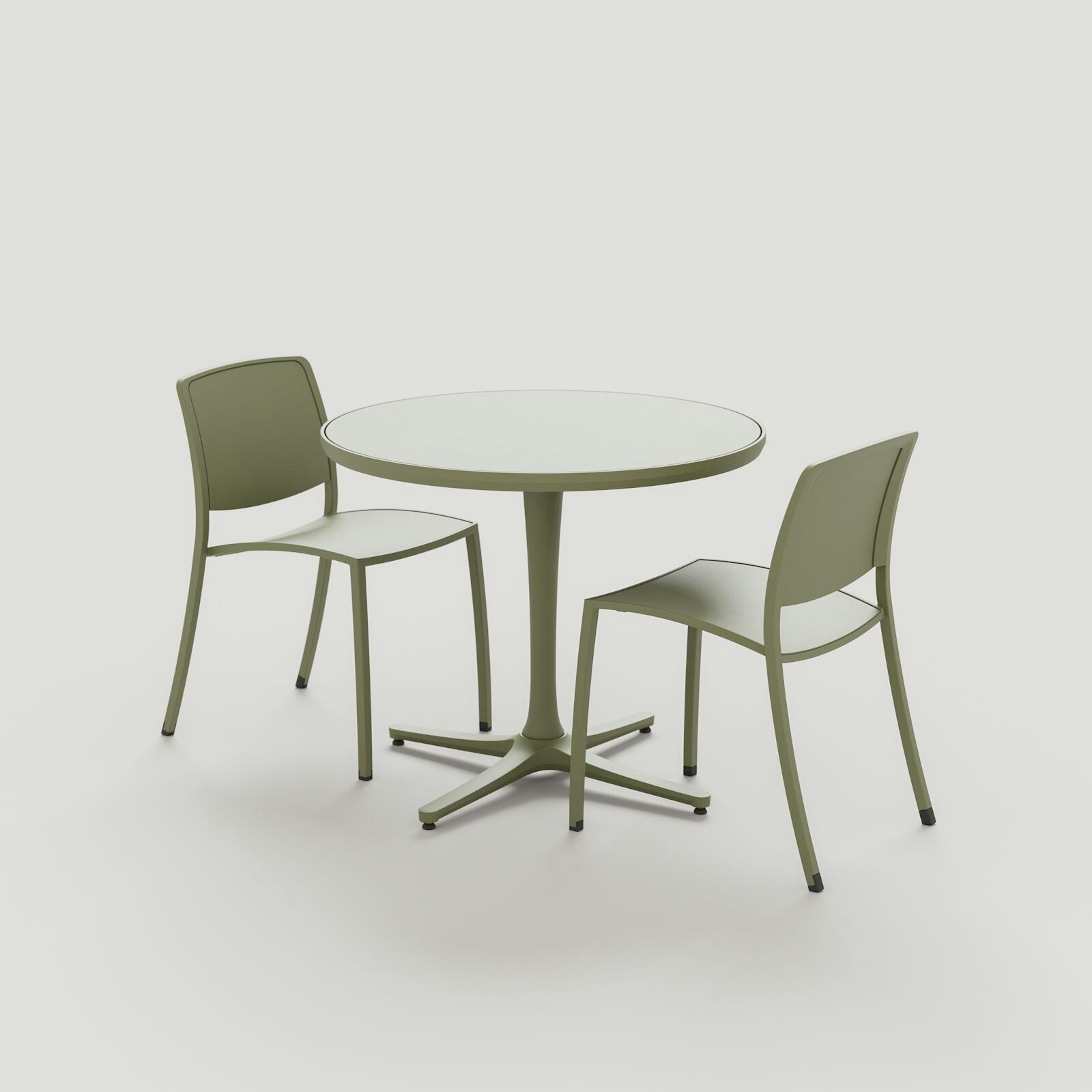 Avivo Pedestal Table: Olive Texture