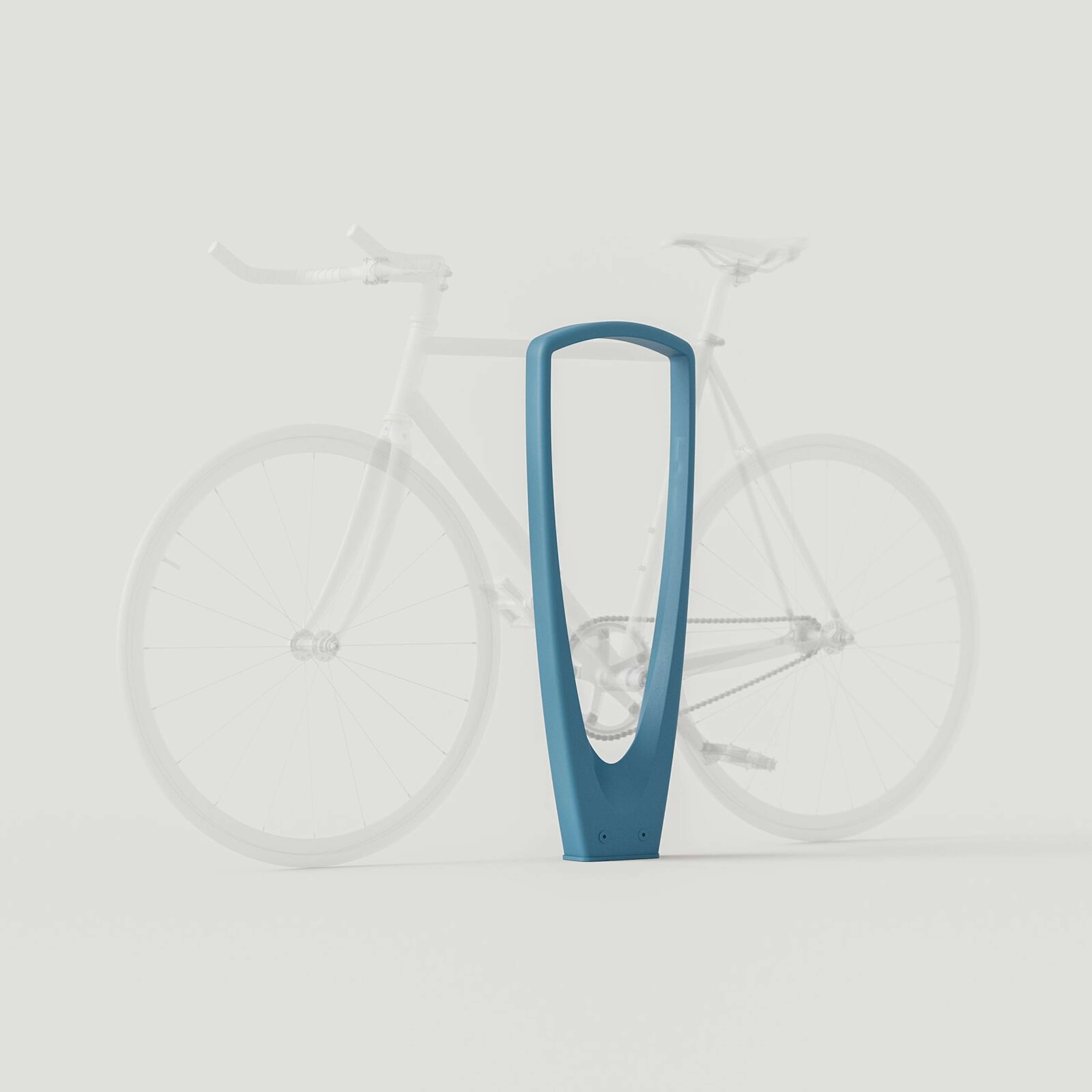 Trio Bike Rack: Azure Texture