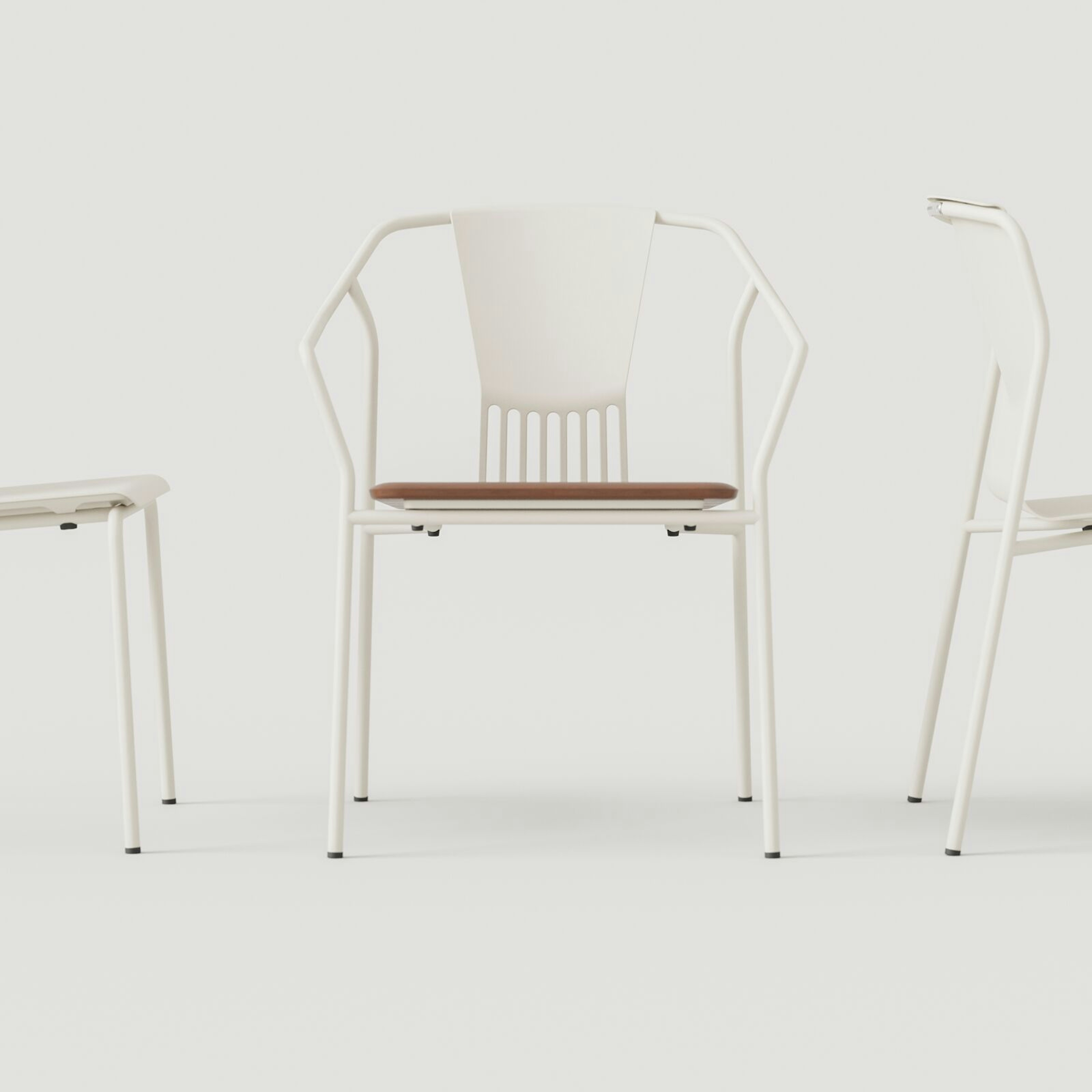 Factor Chair: Alabaster Texture + FSC® Cumaru