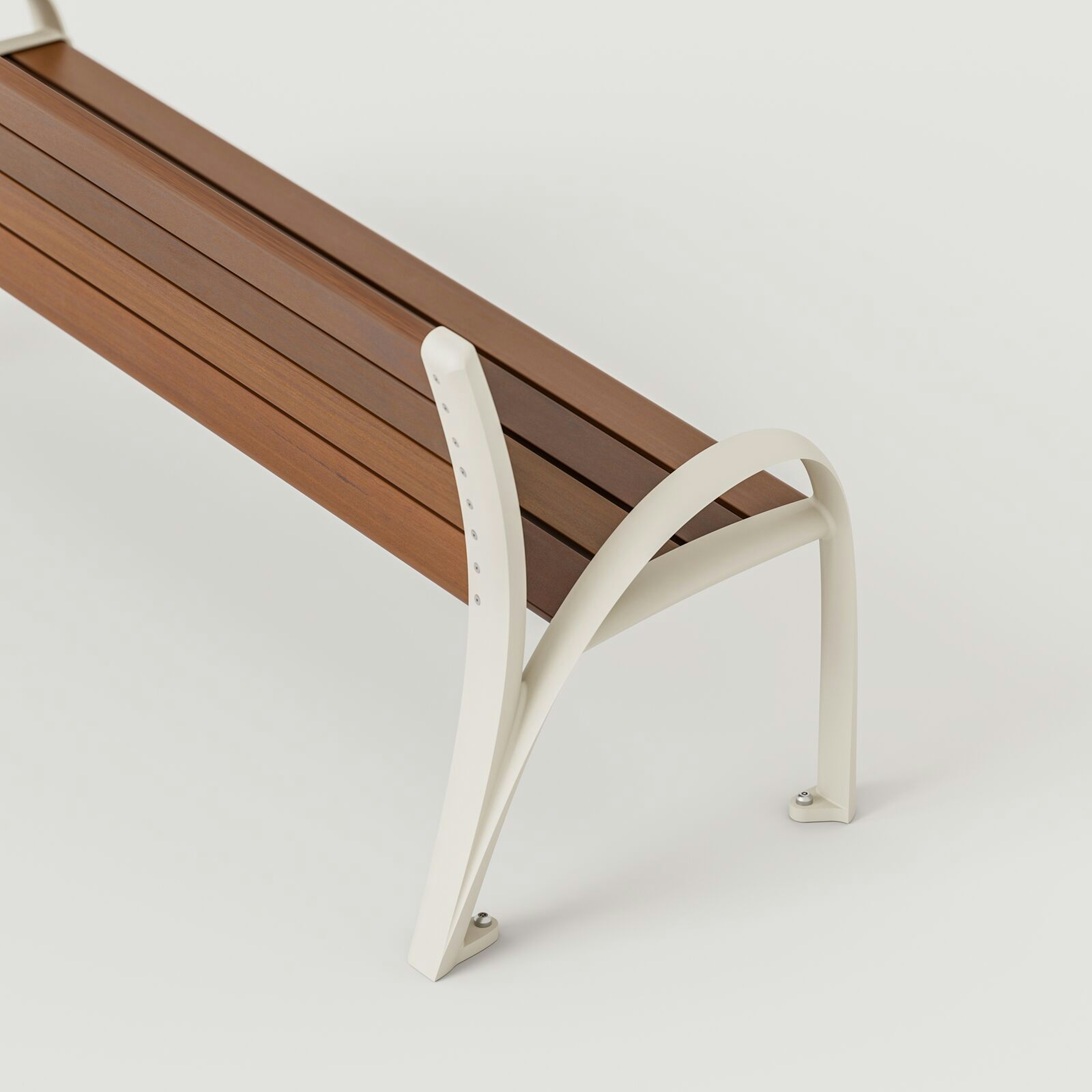 Camber Bench: Alabaster Texture + FSC® Cumaru