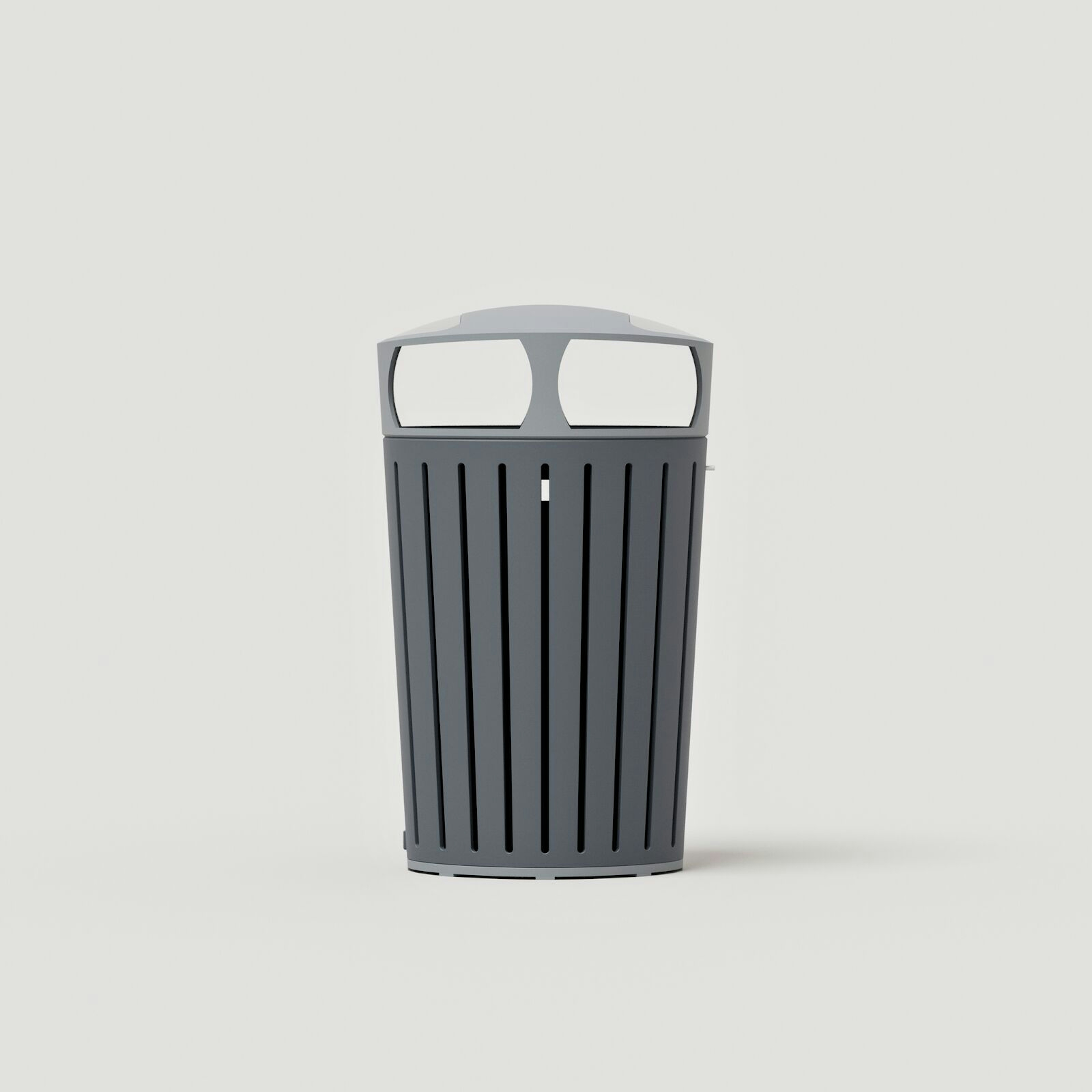 Dispatch Litter & Recycling Receptacle: Ink Blue Texture + Cool Grey Texture