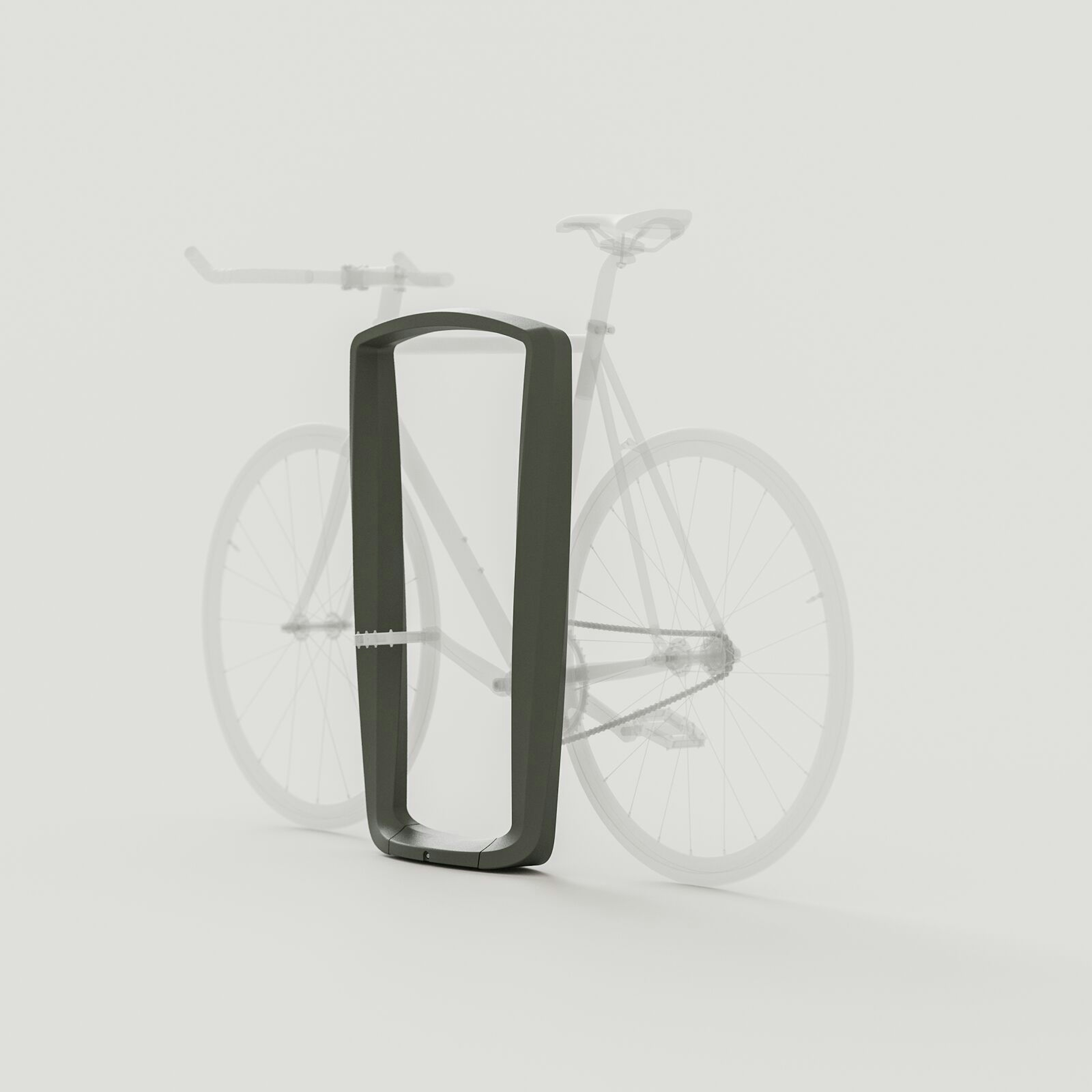 Twist Bike Rack: Moss Texture