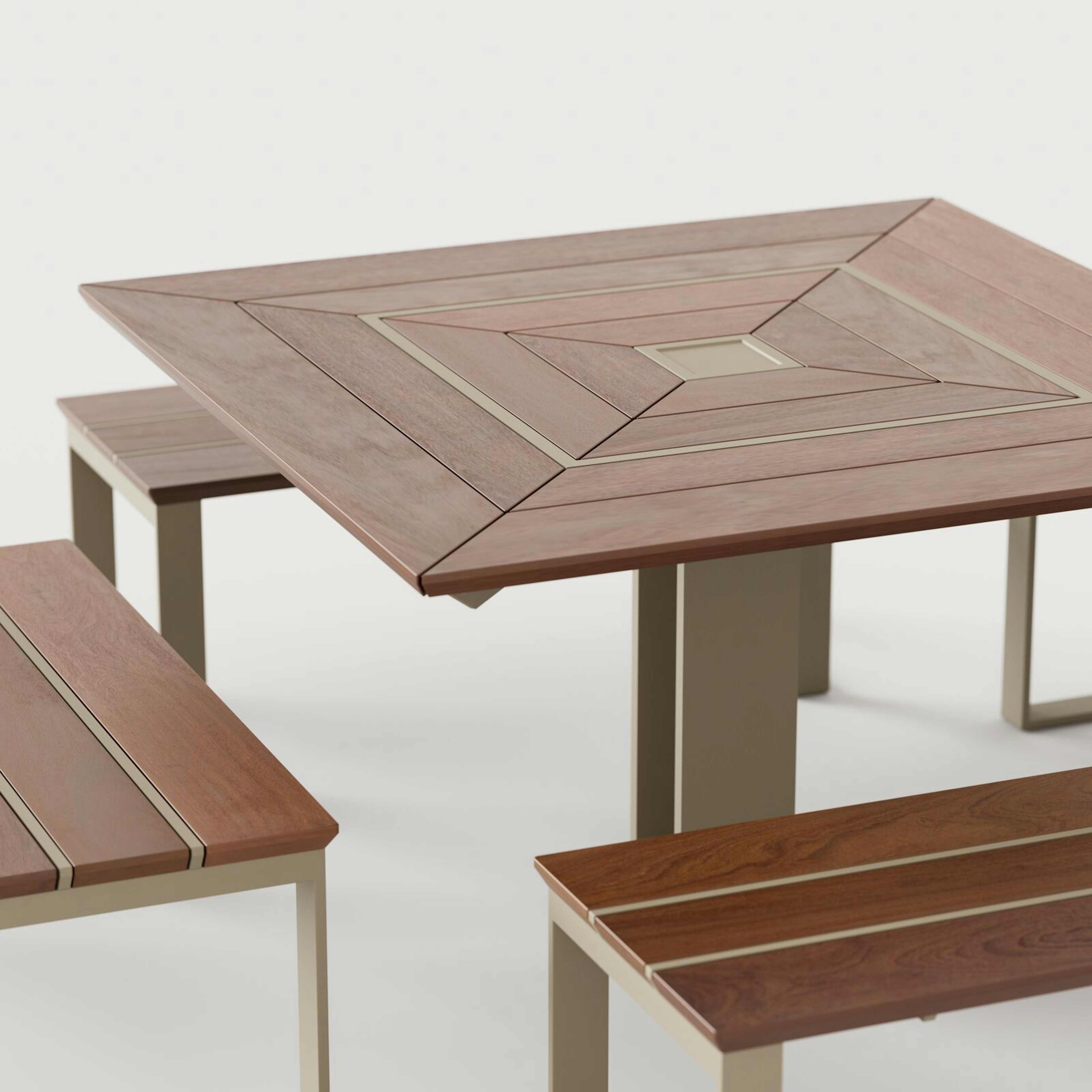 Apex Table Ensemble: Mushroom Texture + FSC® Cumaru