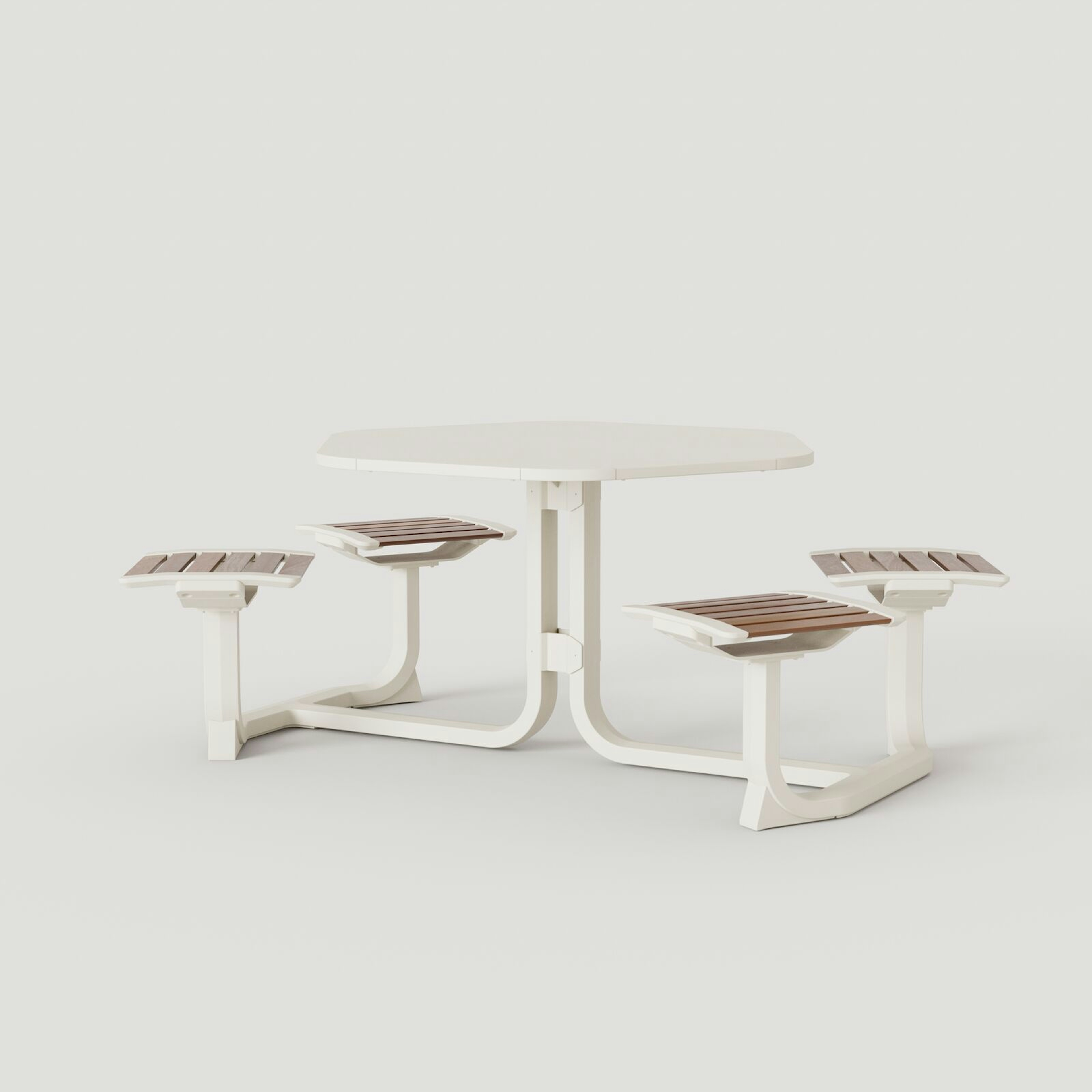Tangent Table Ensemble: Alabaster Texture + FSC® Cumaru