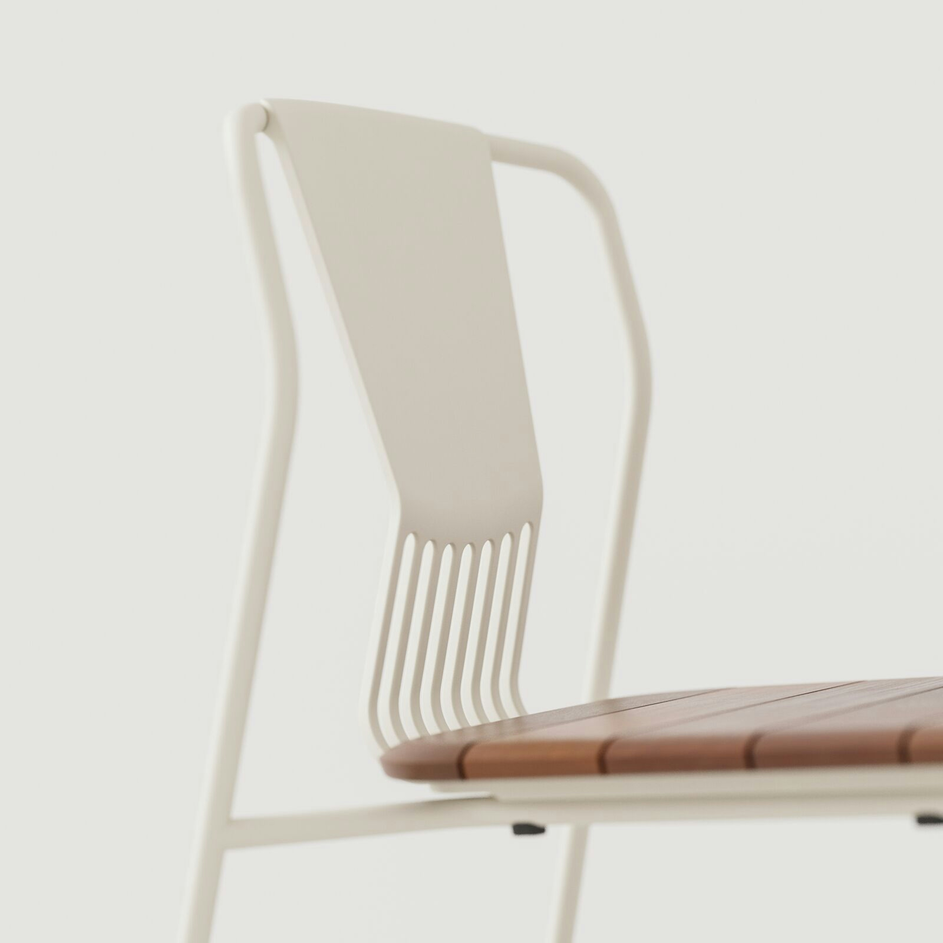 Factor Chair: Alabaster Texture + FSC® Cumaru
