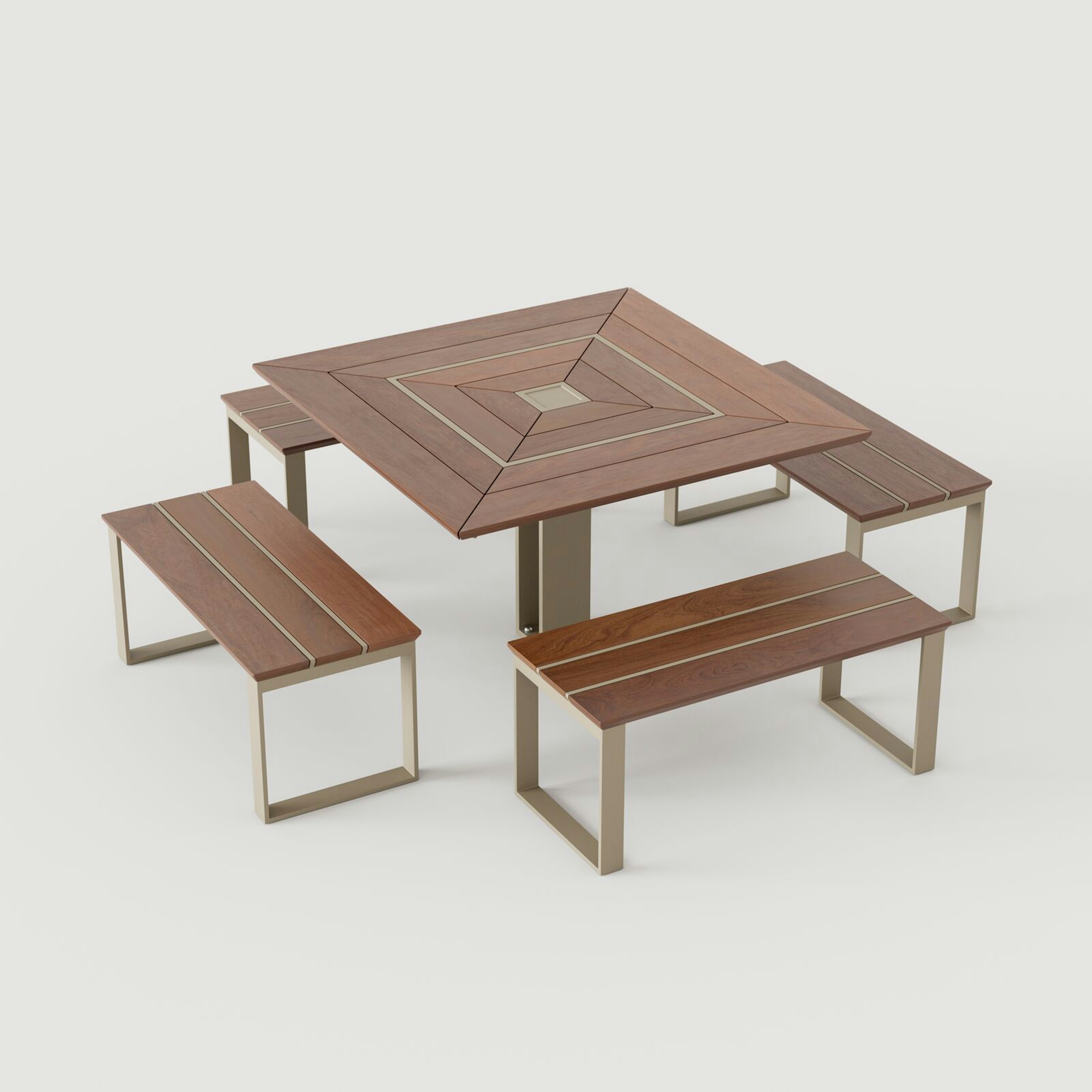 Apex Table Ensemble: Mushroom Texture + FSC® Cumaru