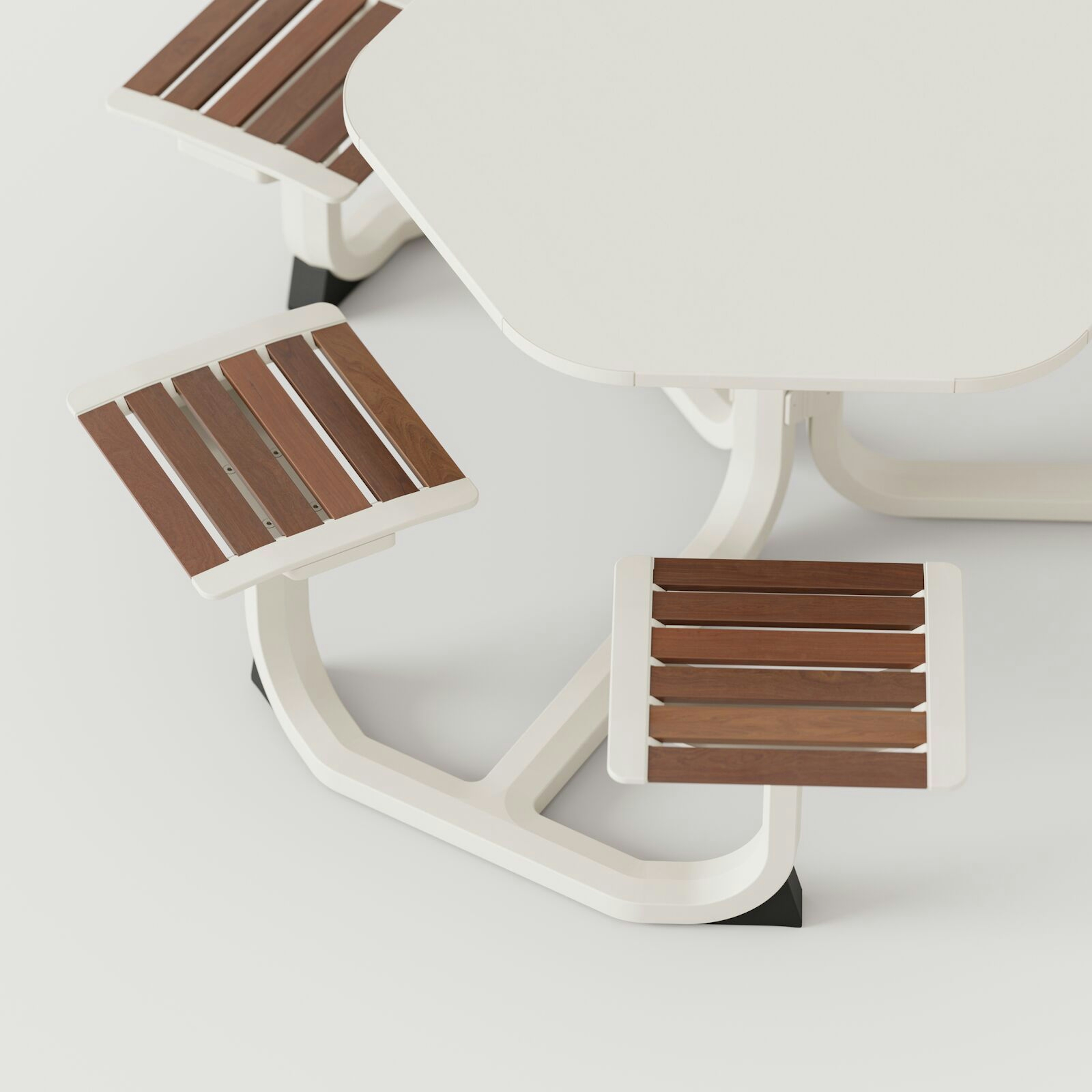 Tangent Table Ensemble: Alabaster Texture + FSC® Cumaru