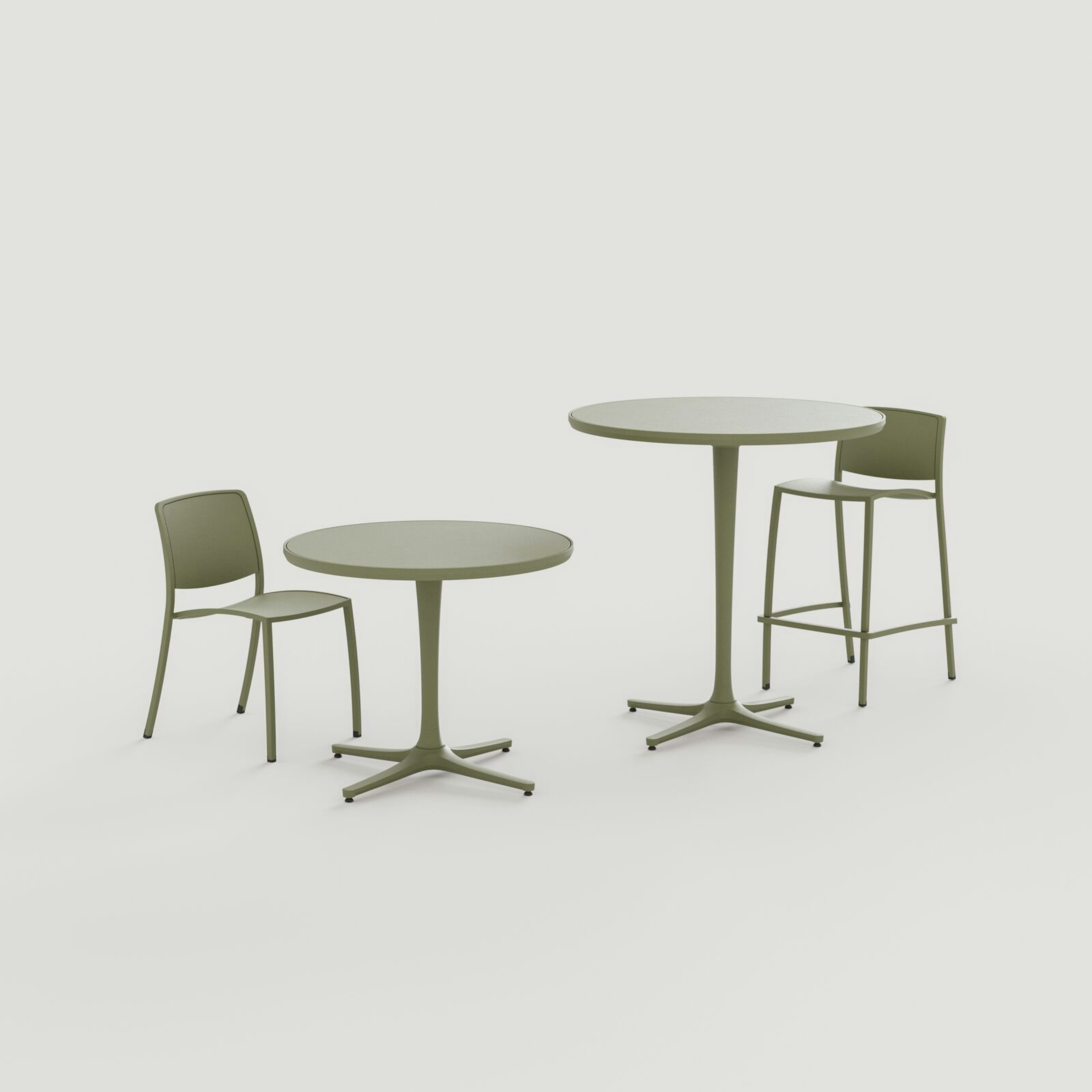 Avivo Pedestal Table: Olive Texture
