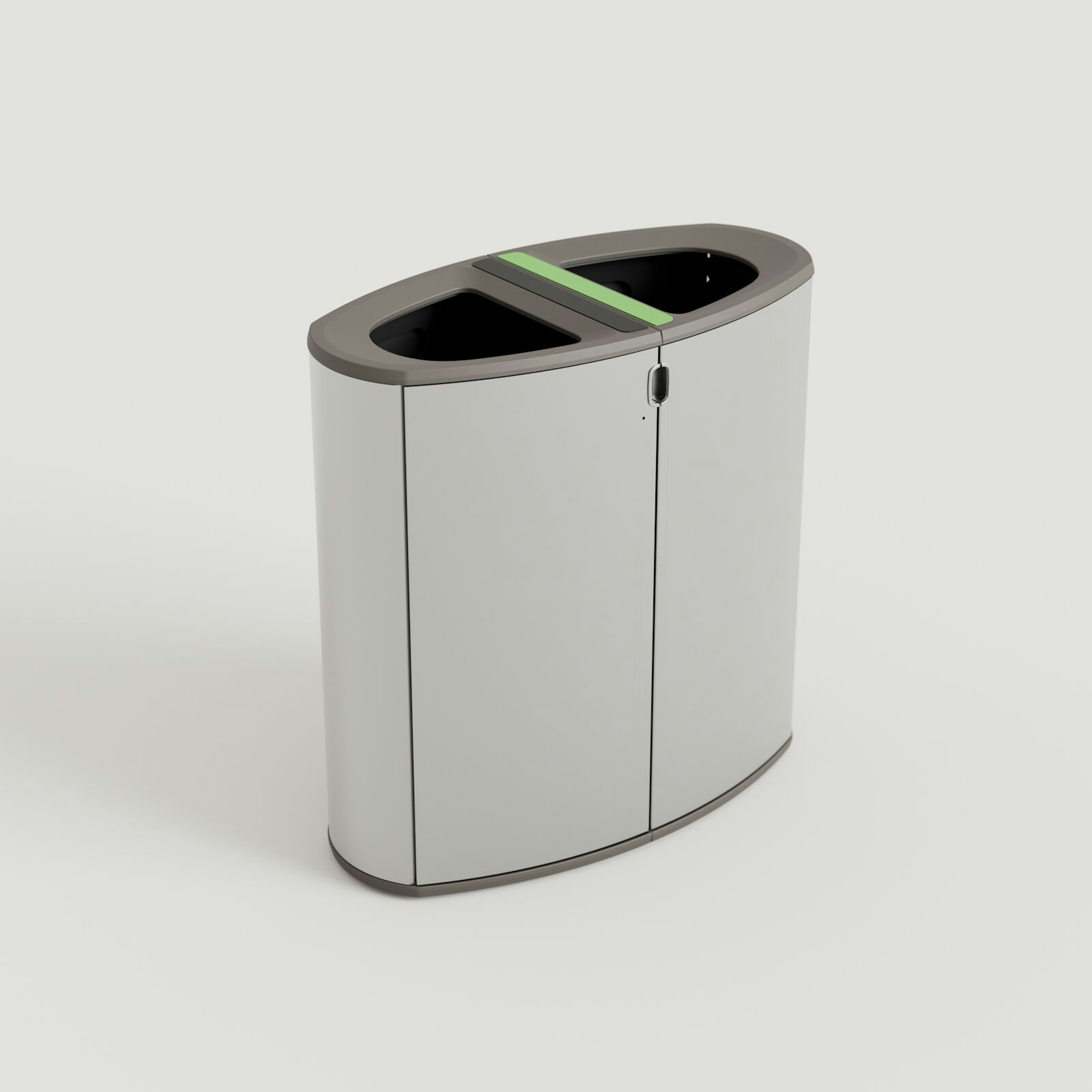 Axis Litter & Recycling Receptacle: Slate Texture