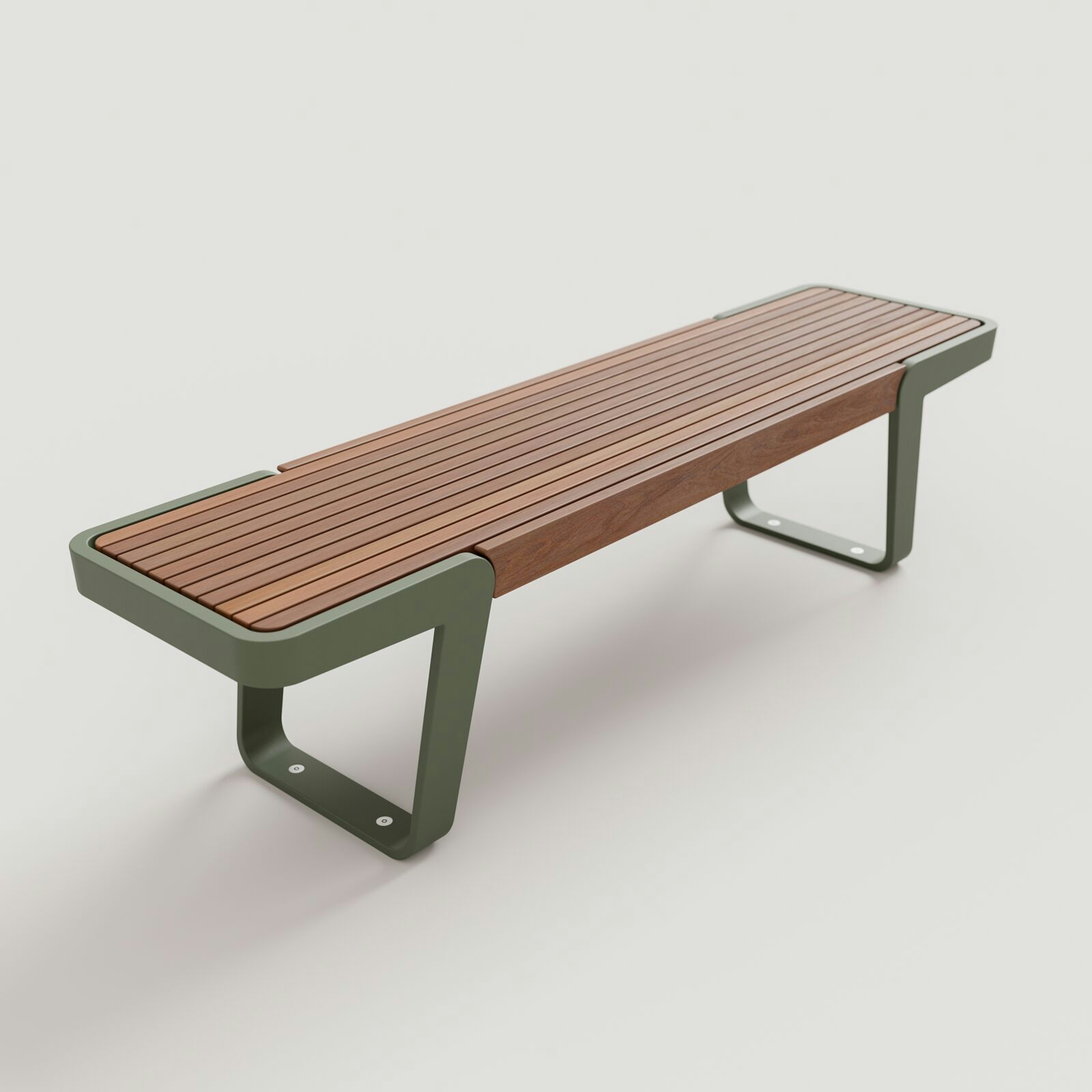Circuit Bench: Moss Texture + FSC® Recycled 100% Teak