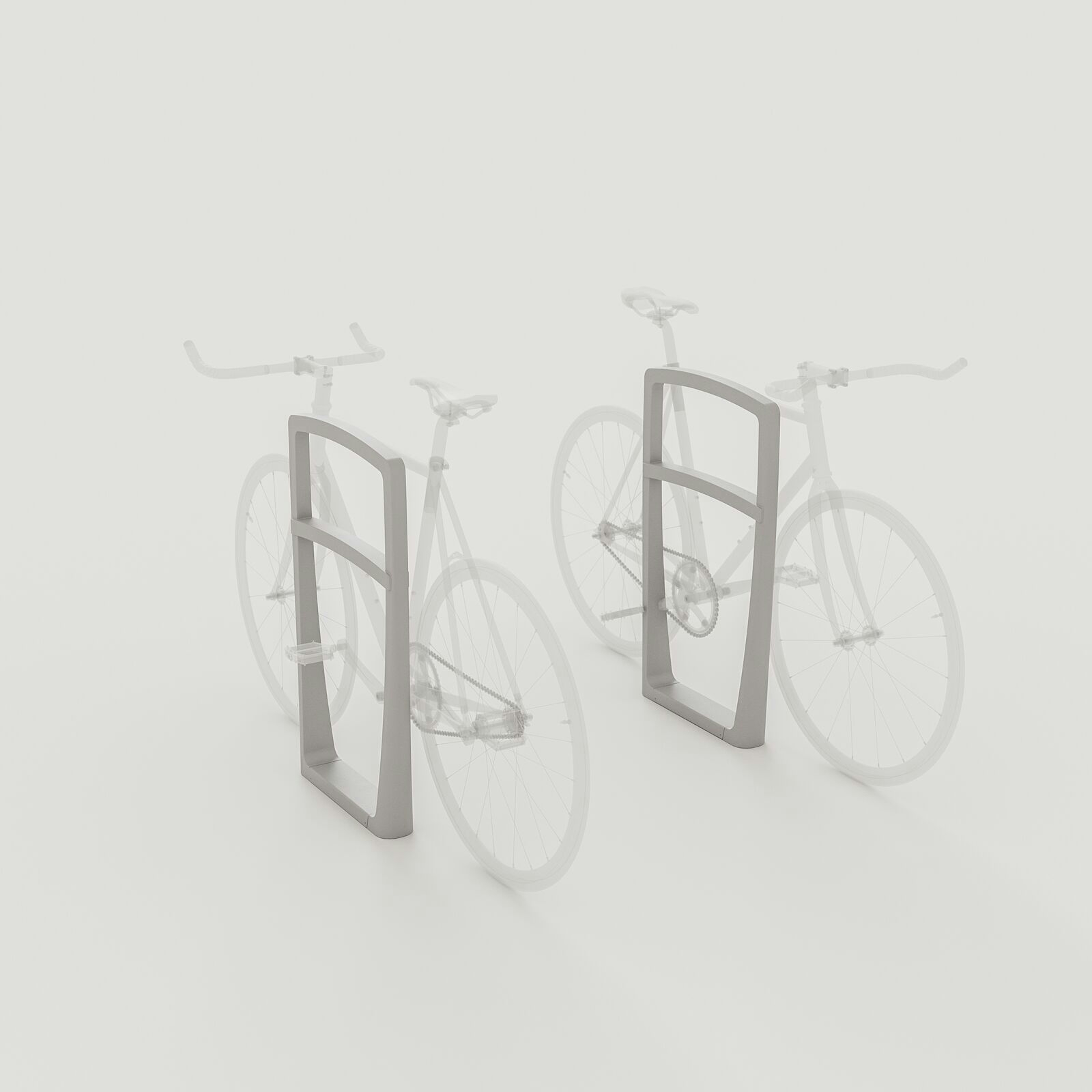 Cordia Bike Rack: Aluminum Texture